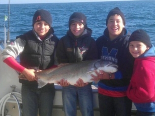 Kids and Big Old Trout